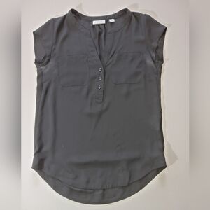 New York & Company Blouse Womens XS Black Sleeveless Classic Business Casual Top